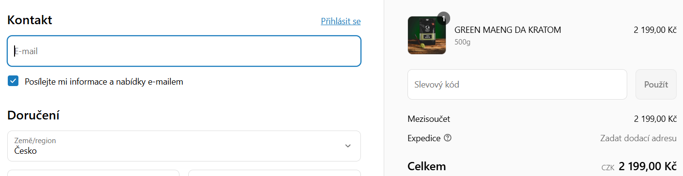 KratomWorld košík