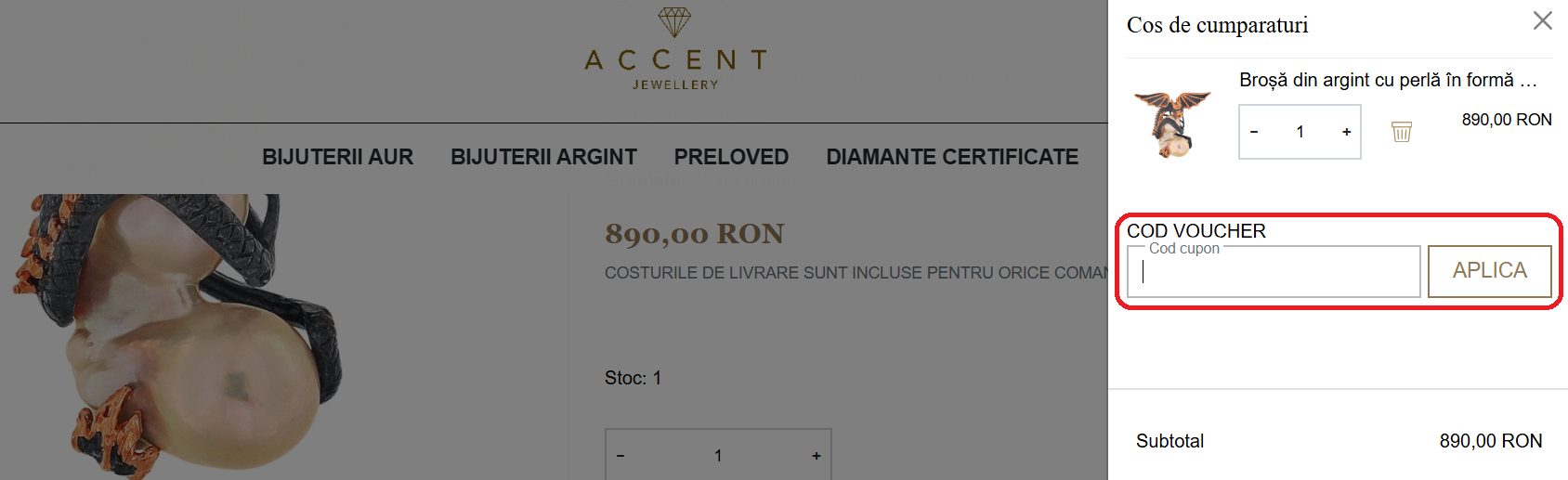 Cod reducere Accent Bijuterii