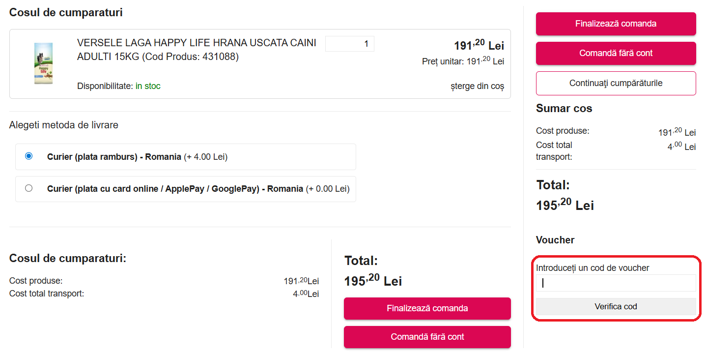 Cod reducere PetsPoint