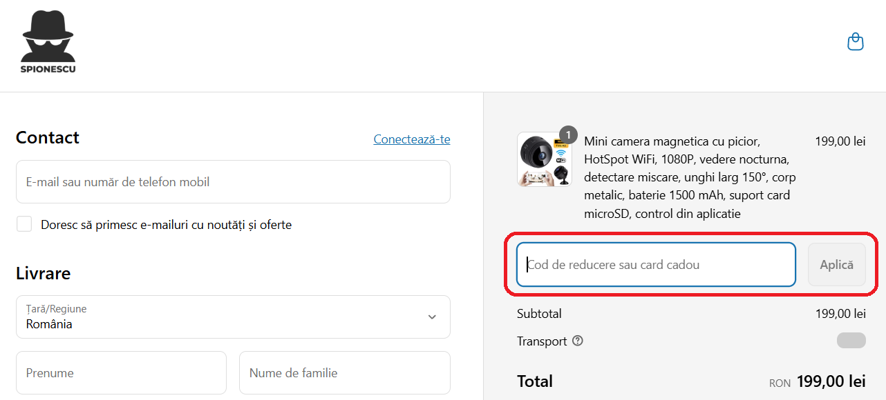Cod reducere Spionescu