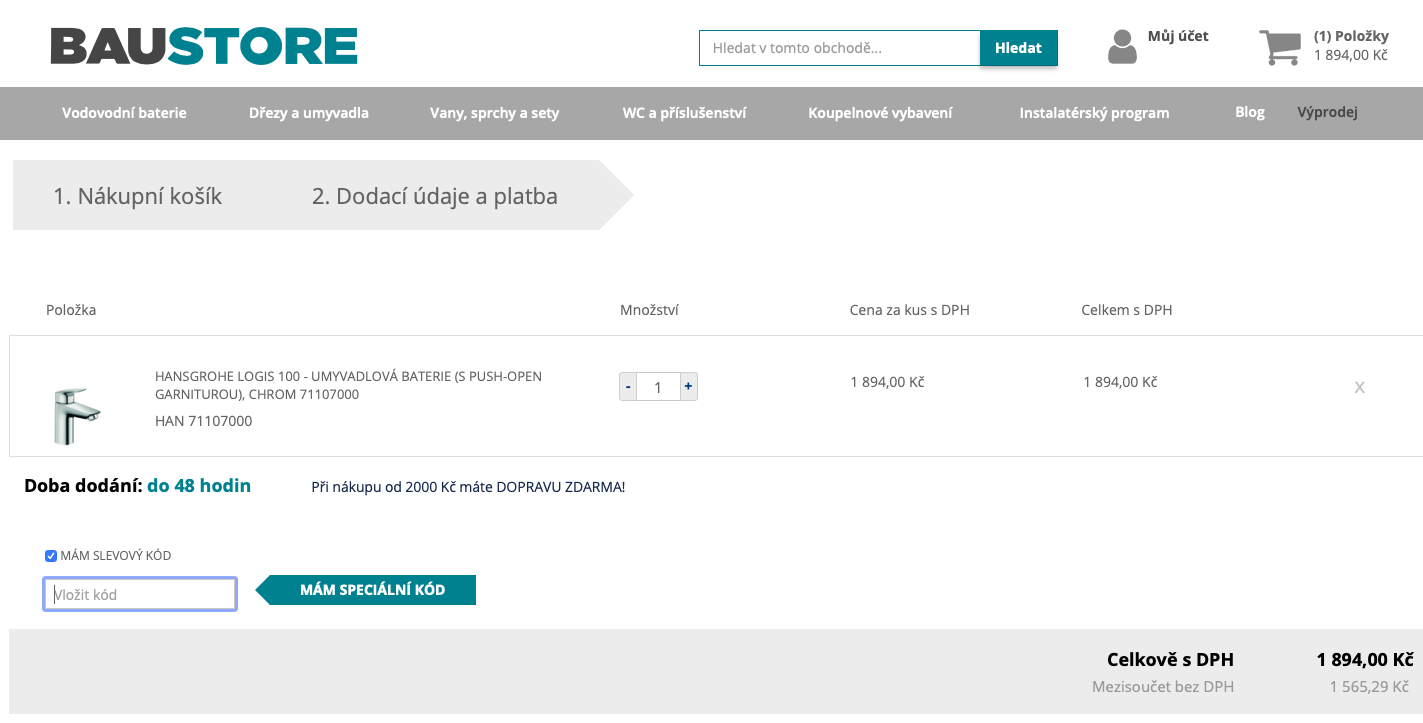 Baustore slevový kód