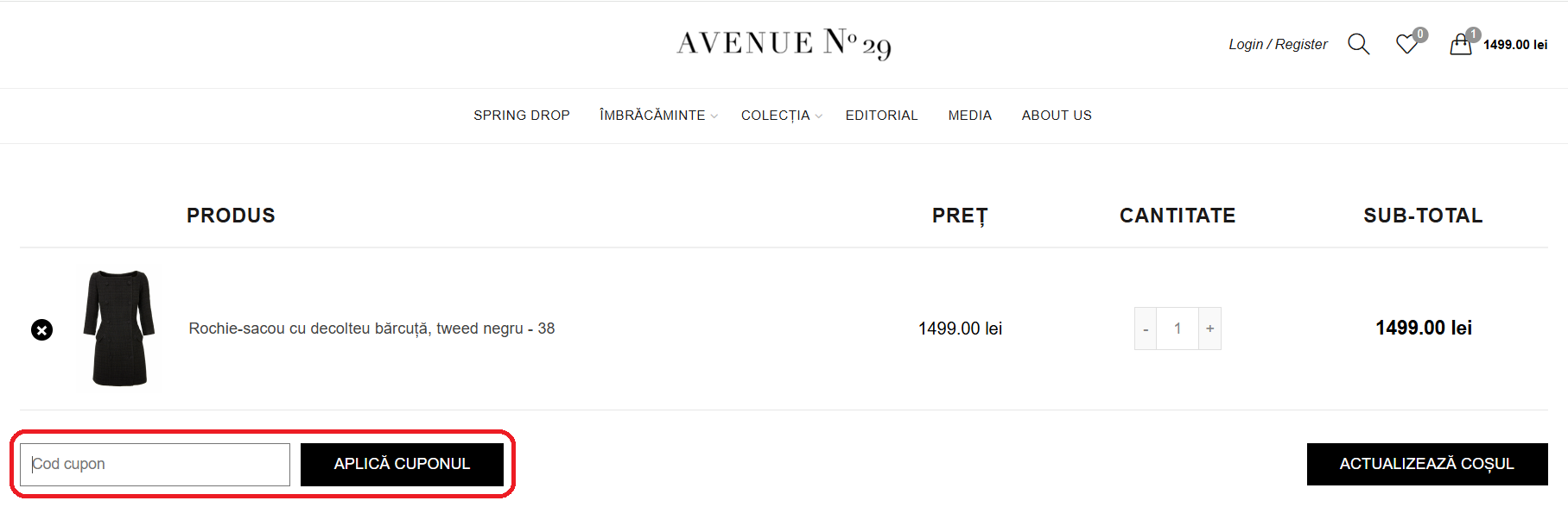 Cod reducere Avenue29