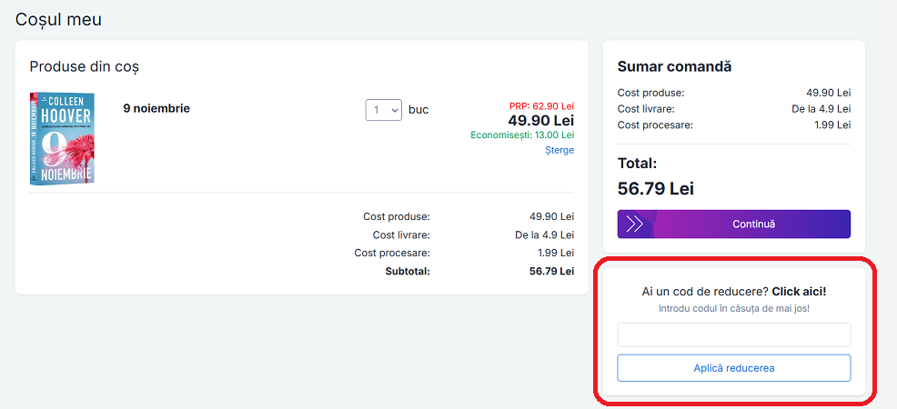 Cod reducere Bookzone