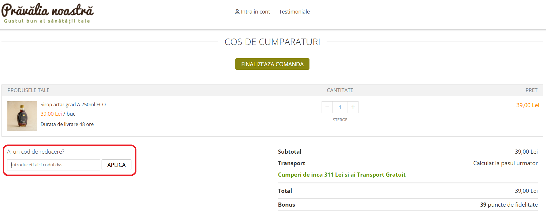 Cod reducere Prăvălia noastră