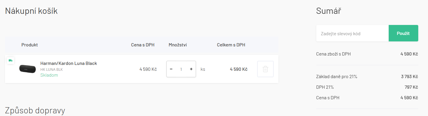 Harmanshop.cz slevový kód