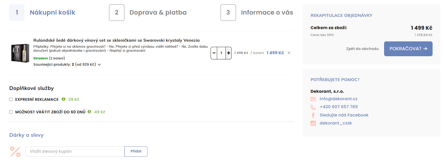 Dekorant slevový kód