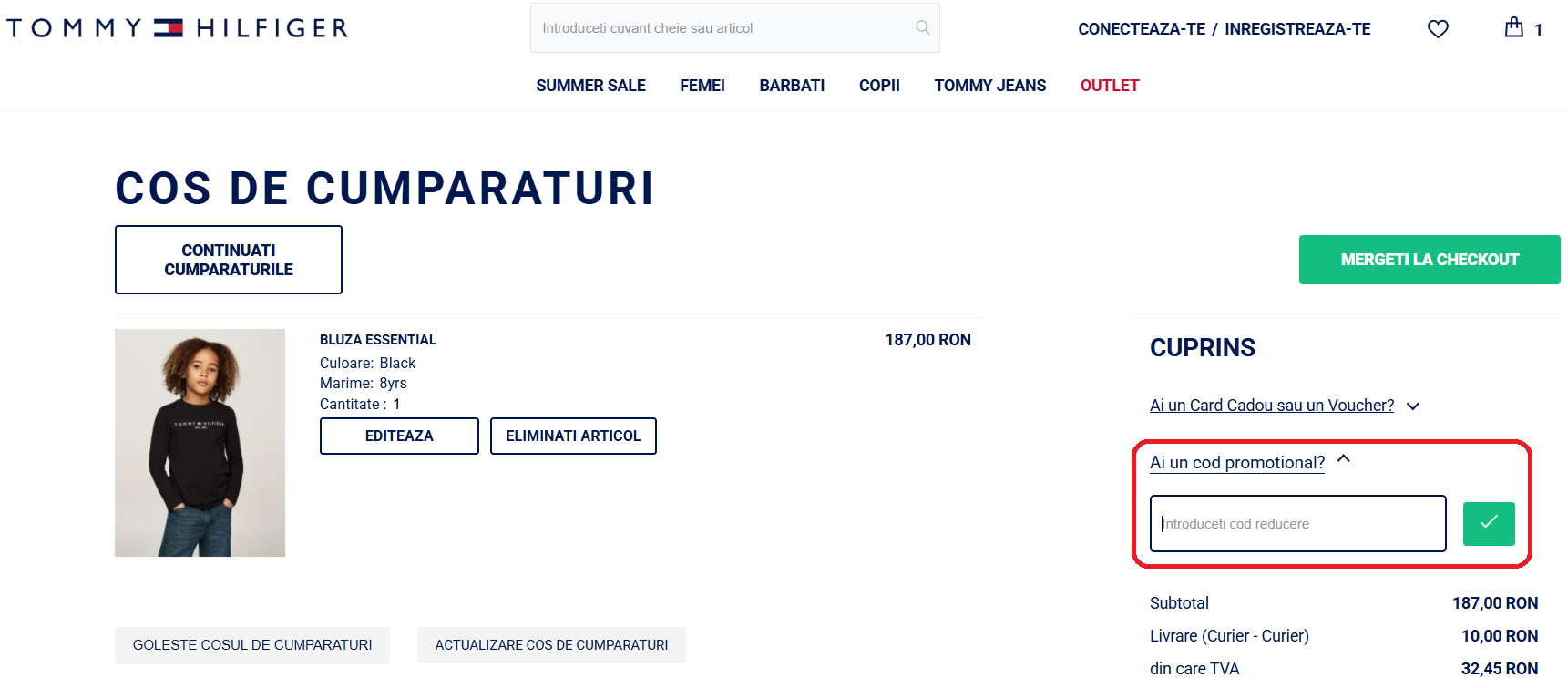 Cod reducere Tommy Hilfiger