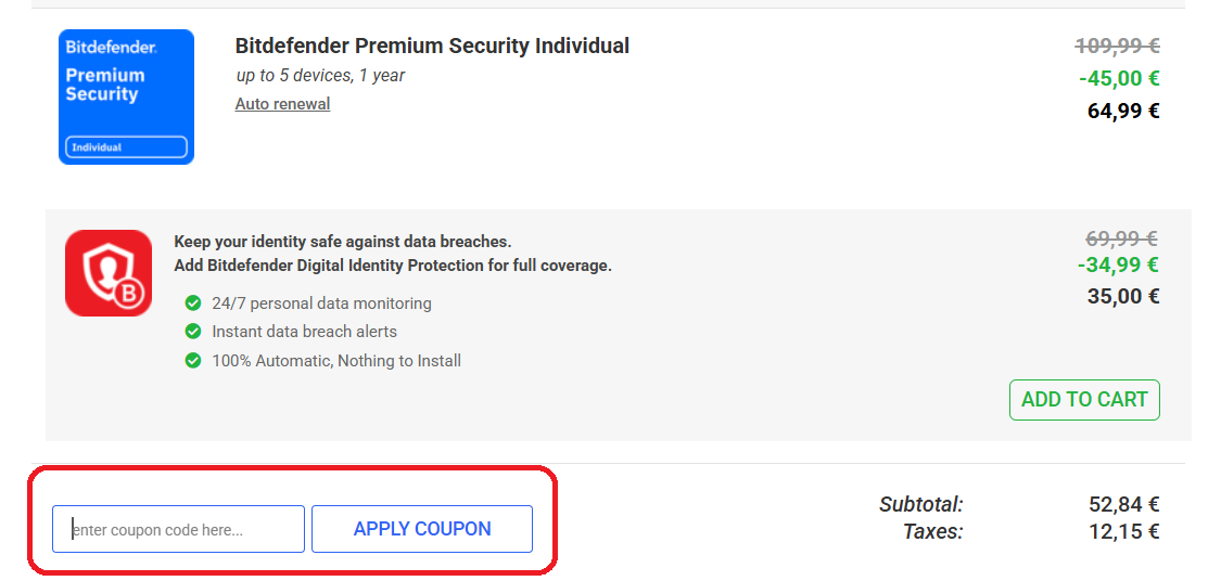 Cod reducere Bitdefender