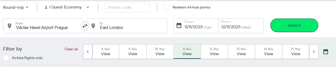 AirAsia slevový kód