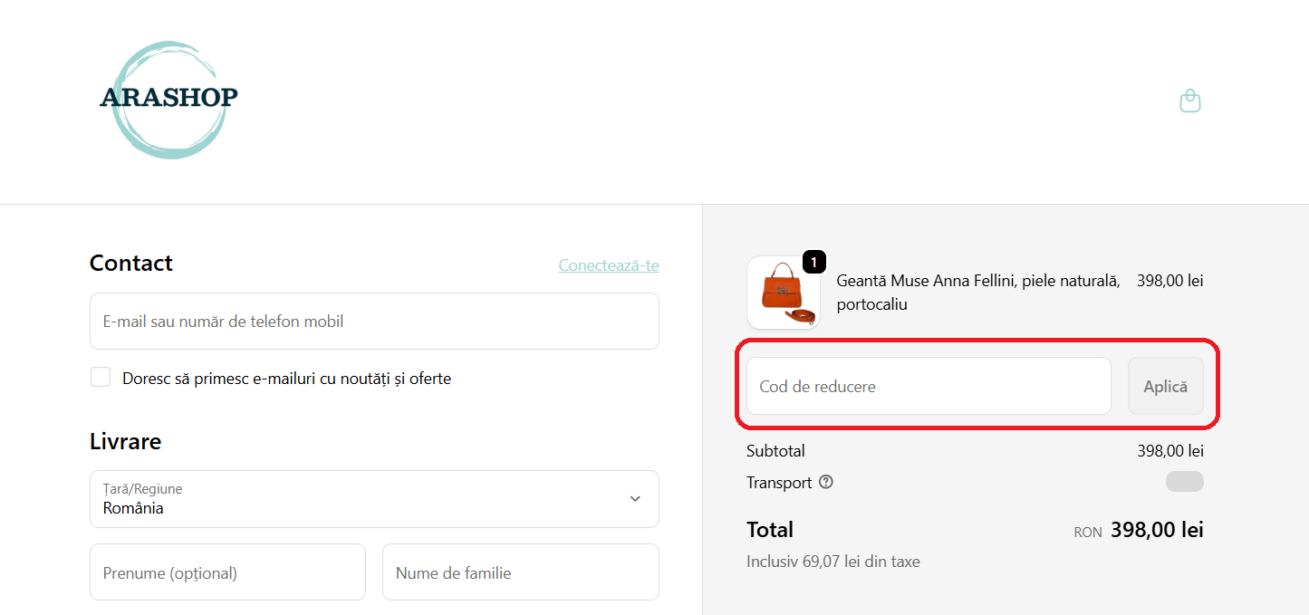 Cod reducere ARA Shop