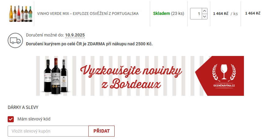 OceněnáVína.cz košík