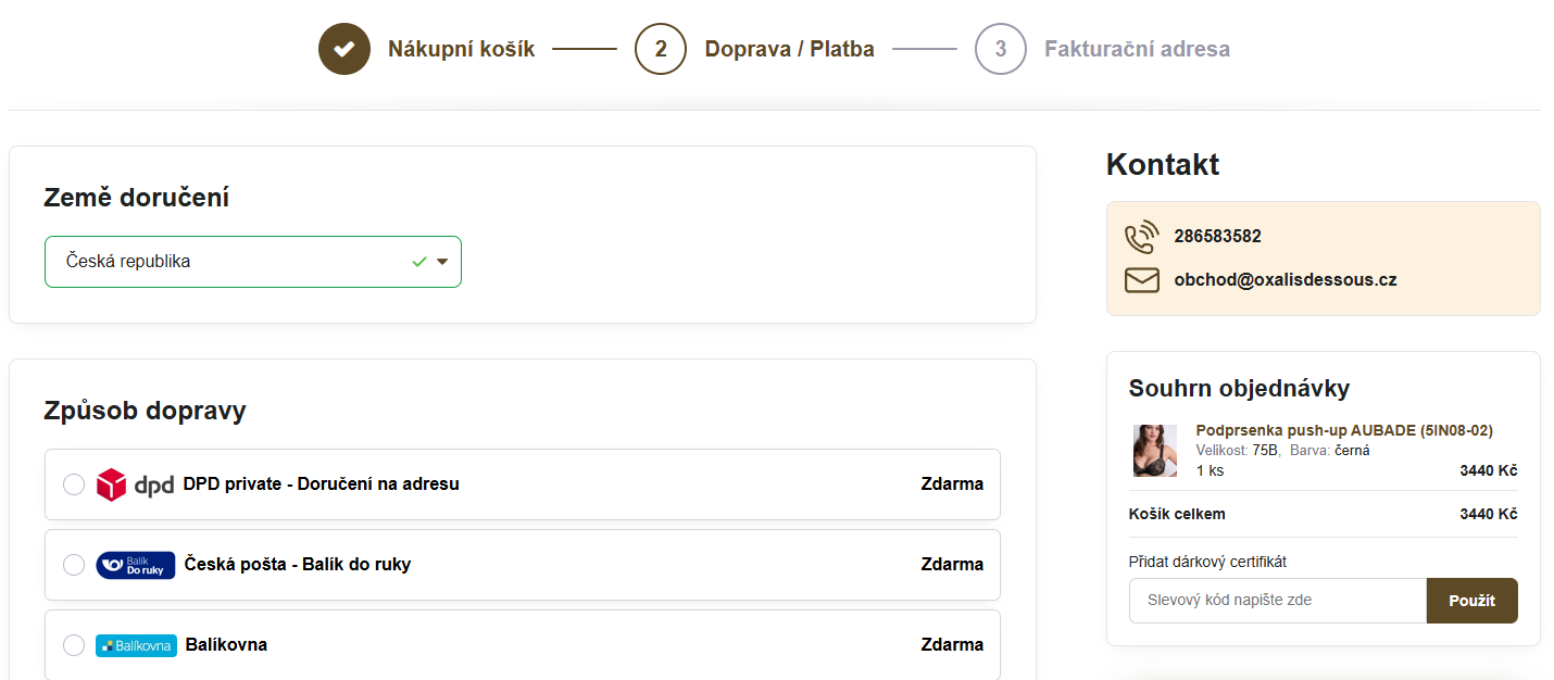 Oxalis Dessous slevový kód