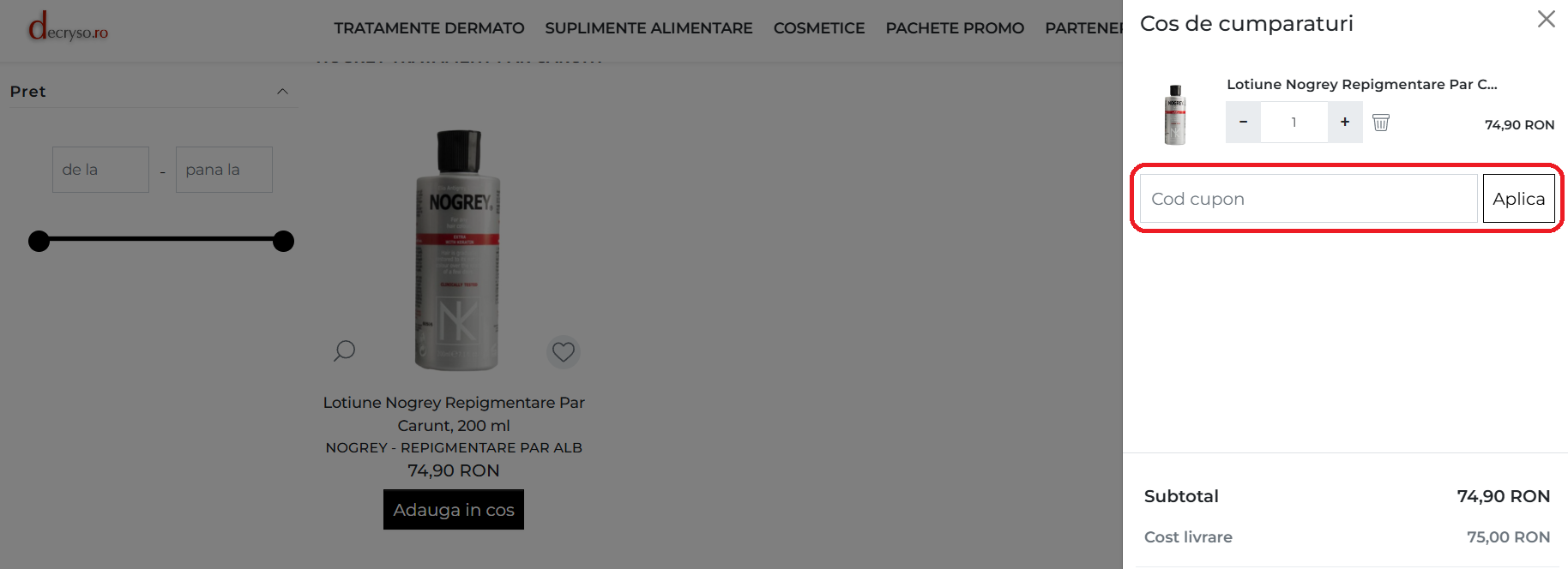 Cod reducere Decryso