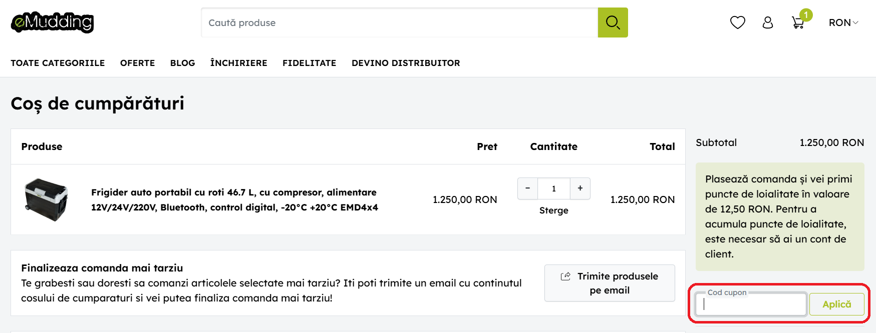 Cod reducere eMudding