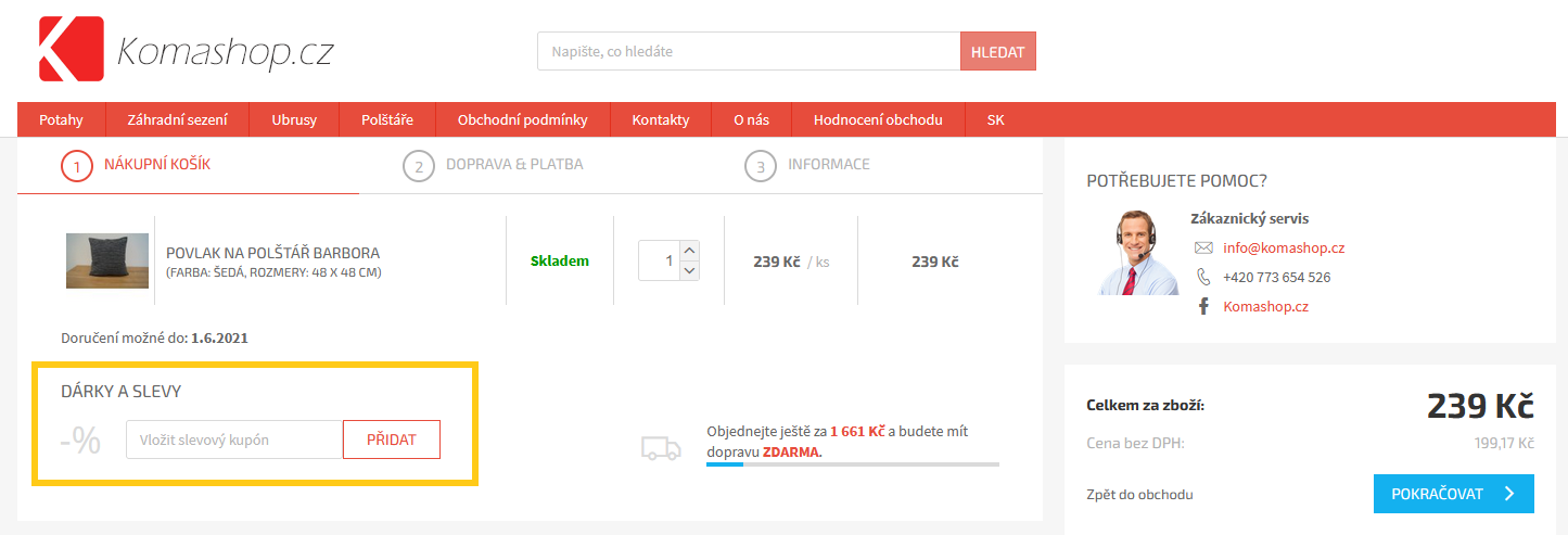 Komashop slevový kód