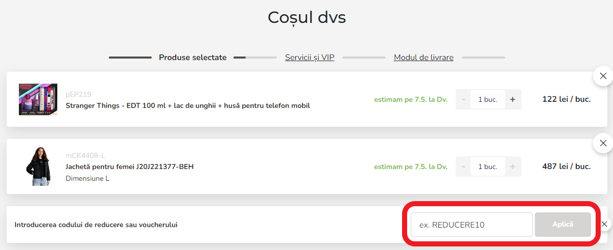 Cod reducere Vivantis