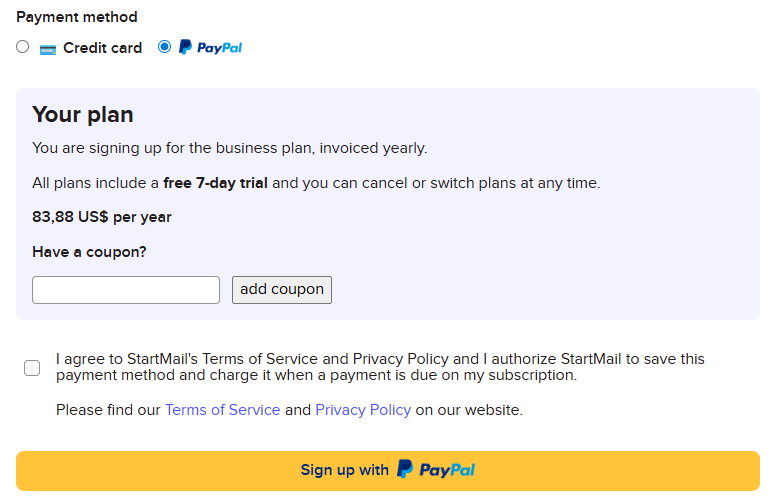 StartMail slevový kód