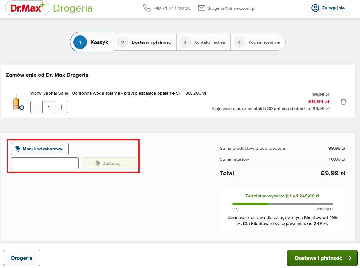 Dr. Max kod rabatowy