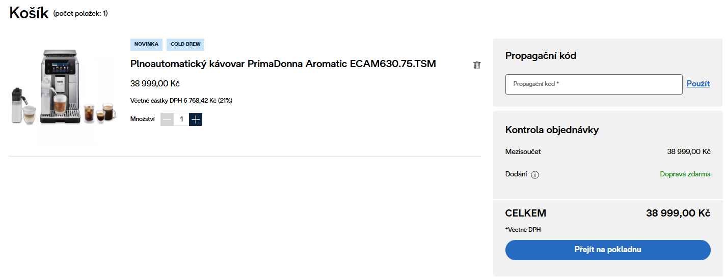 DeLonghi slevový kód