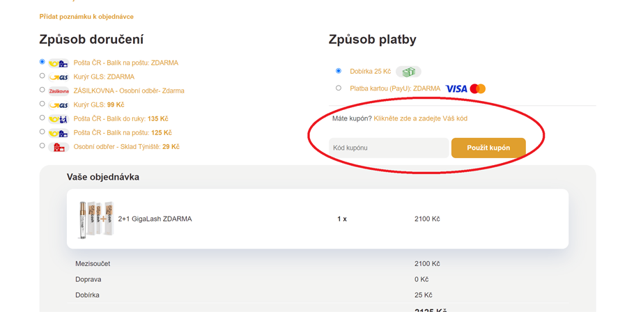 GigaLash slevový kód