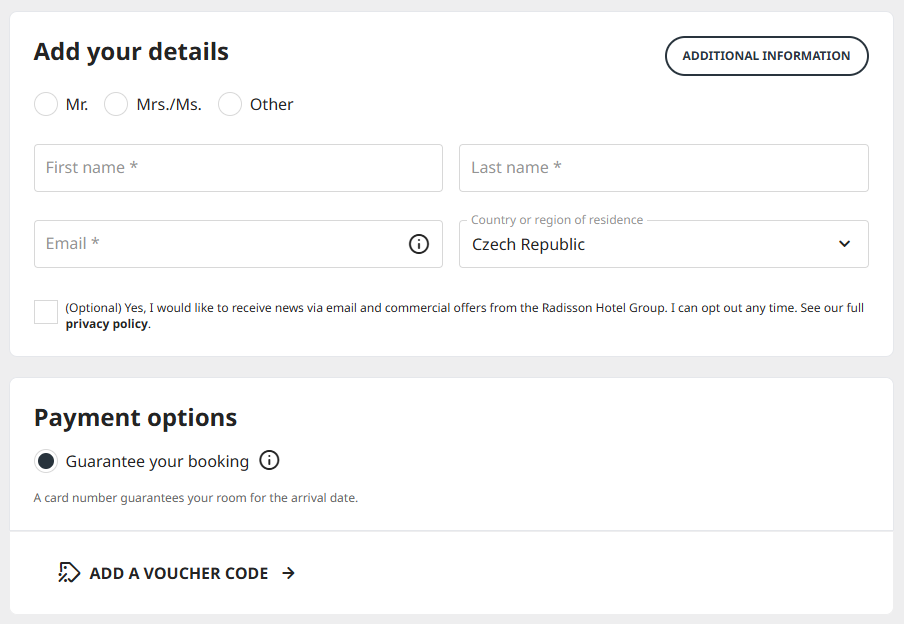 Radisson Hotels slevový kód