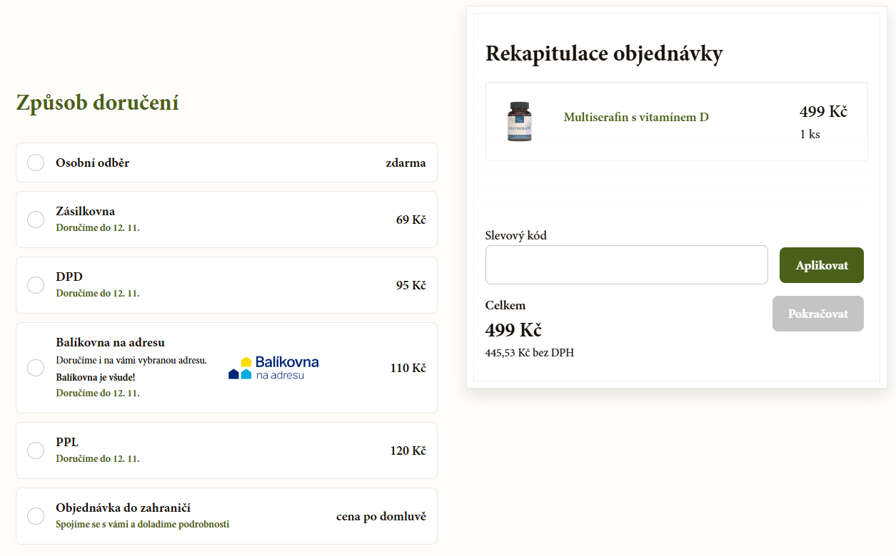 Serafin slevový kód