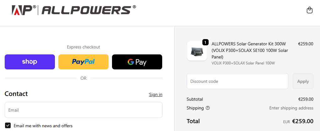 ALLPOWERS slevový kód