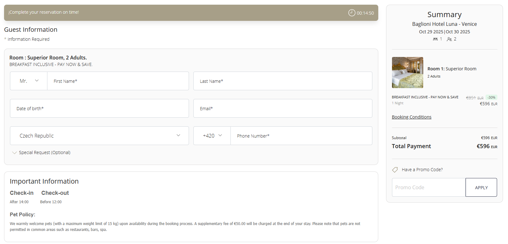 Baglioni Hotels and Resorts slevový kód