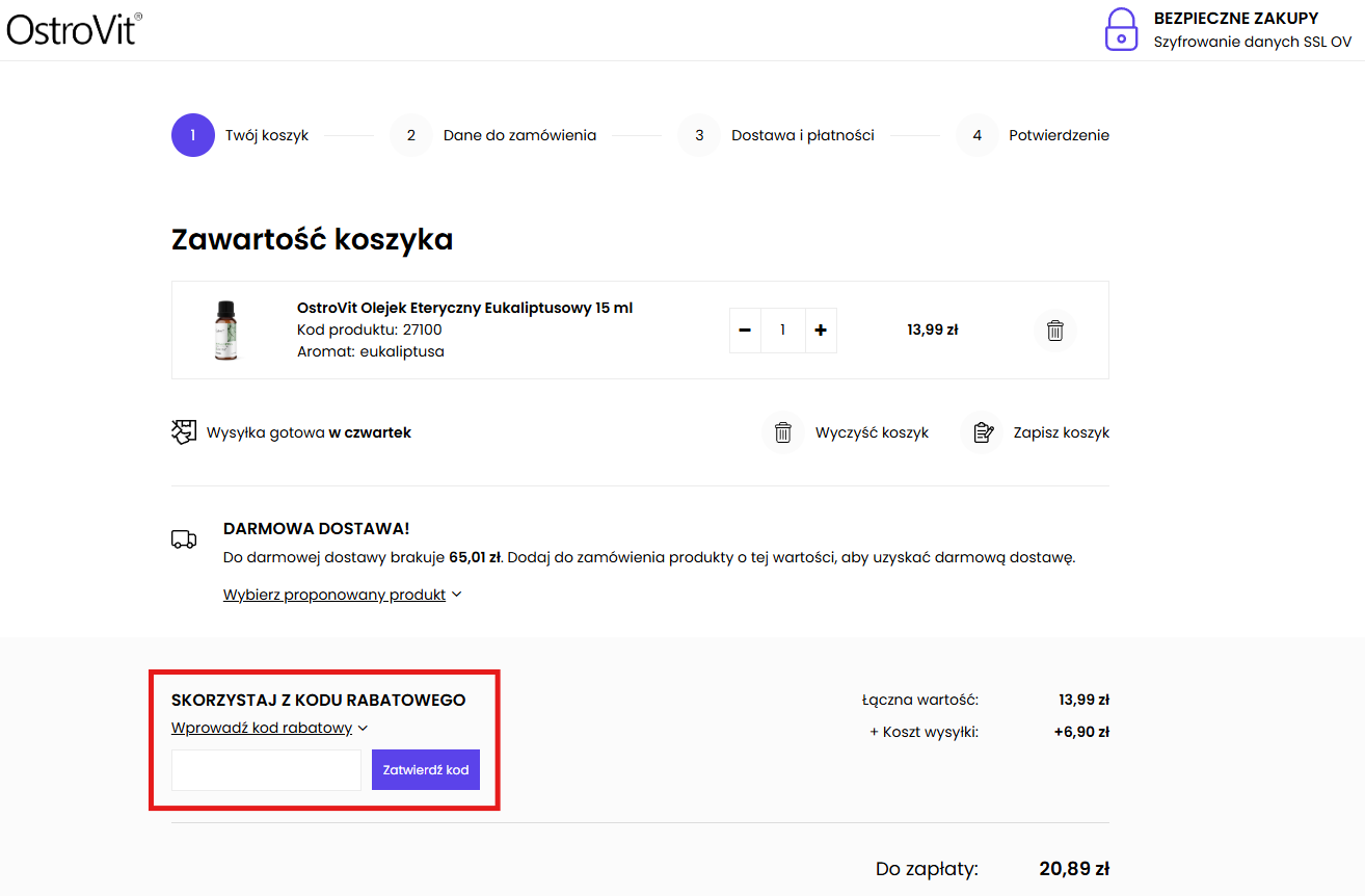 ostrovit kod rabatowy