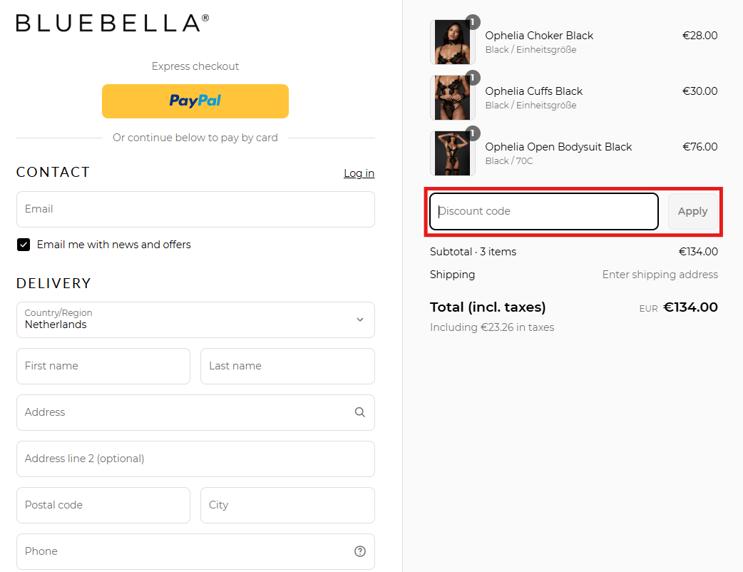 bluebella kod rabatowy