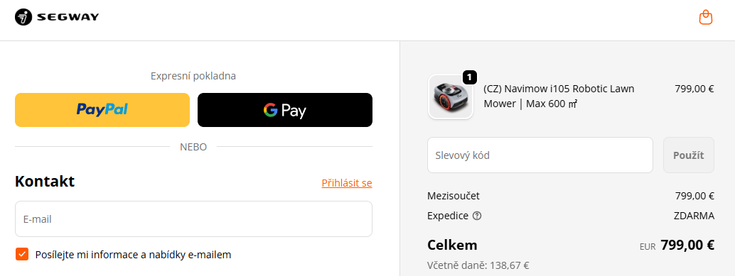 Navimow slevový kód