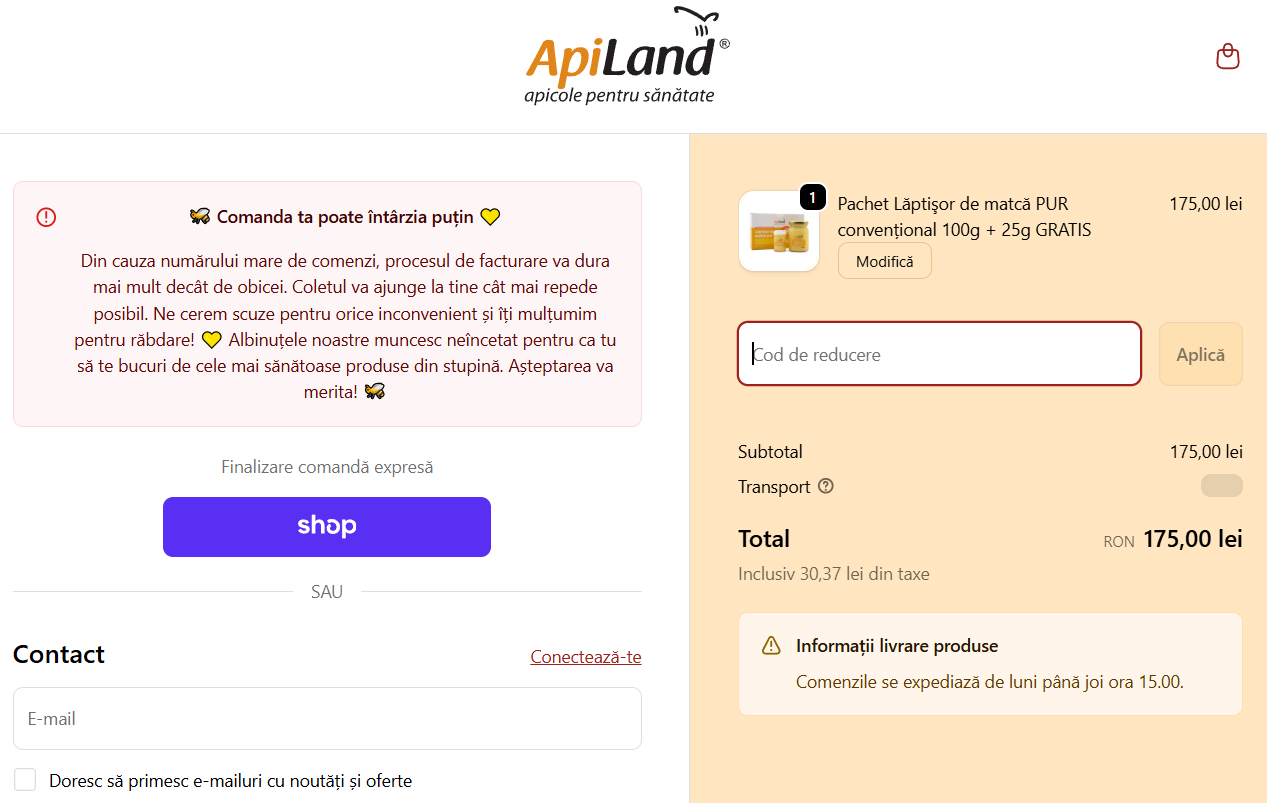 Cod reducere ApiLand