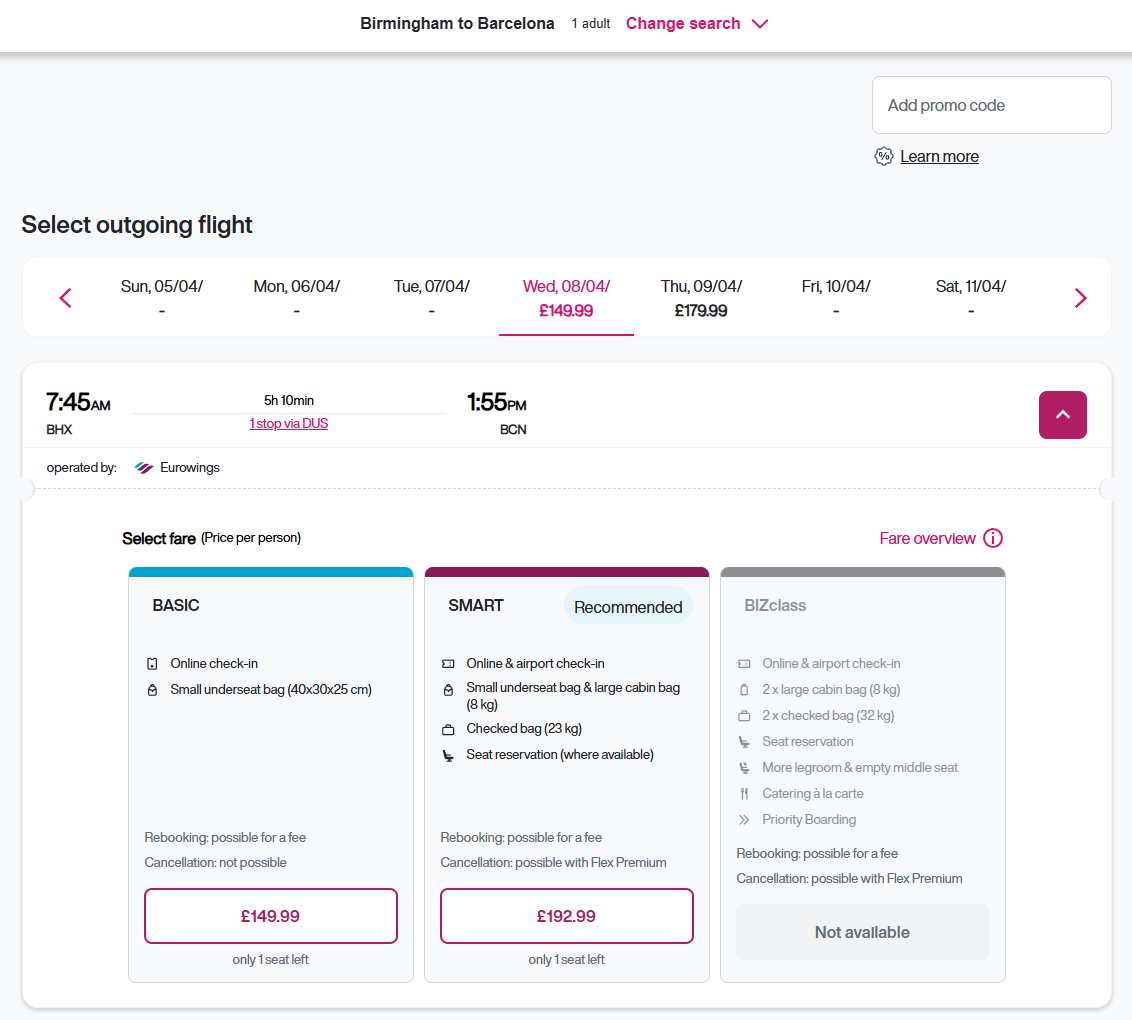 Eurowings slevový kód