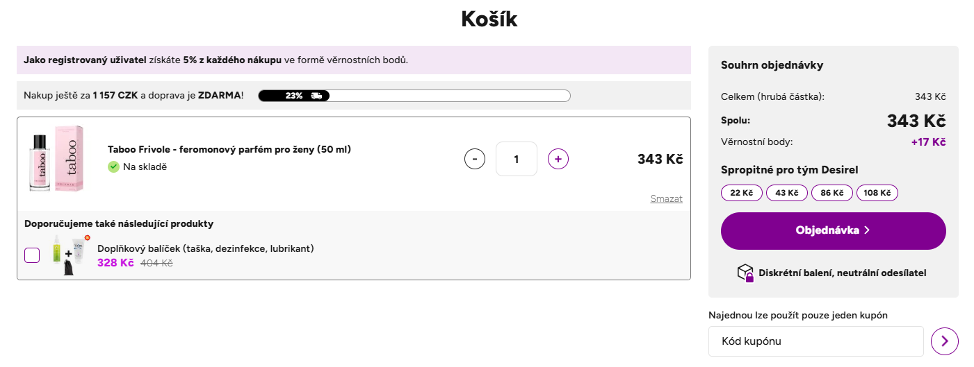 Desirel slevový kód