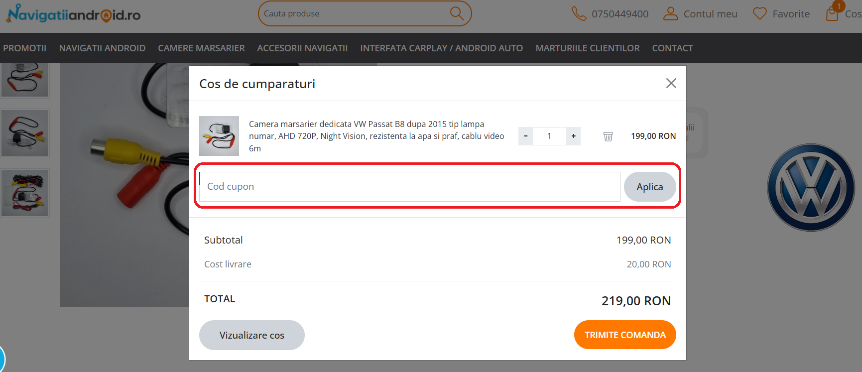 Cod reducere Navigații Android
