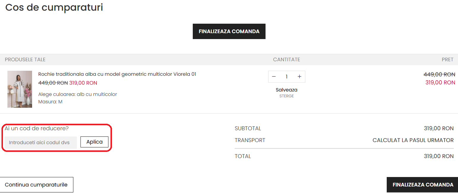 Cod reducere PortulRomanesc