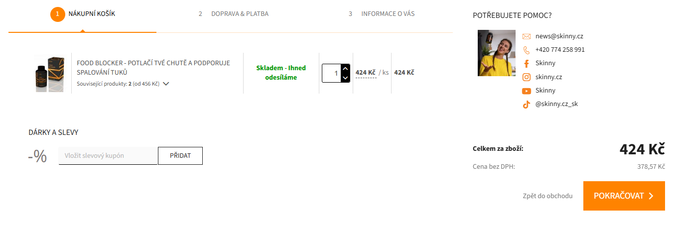 Skinny slevový kód