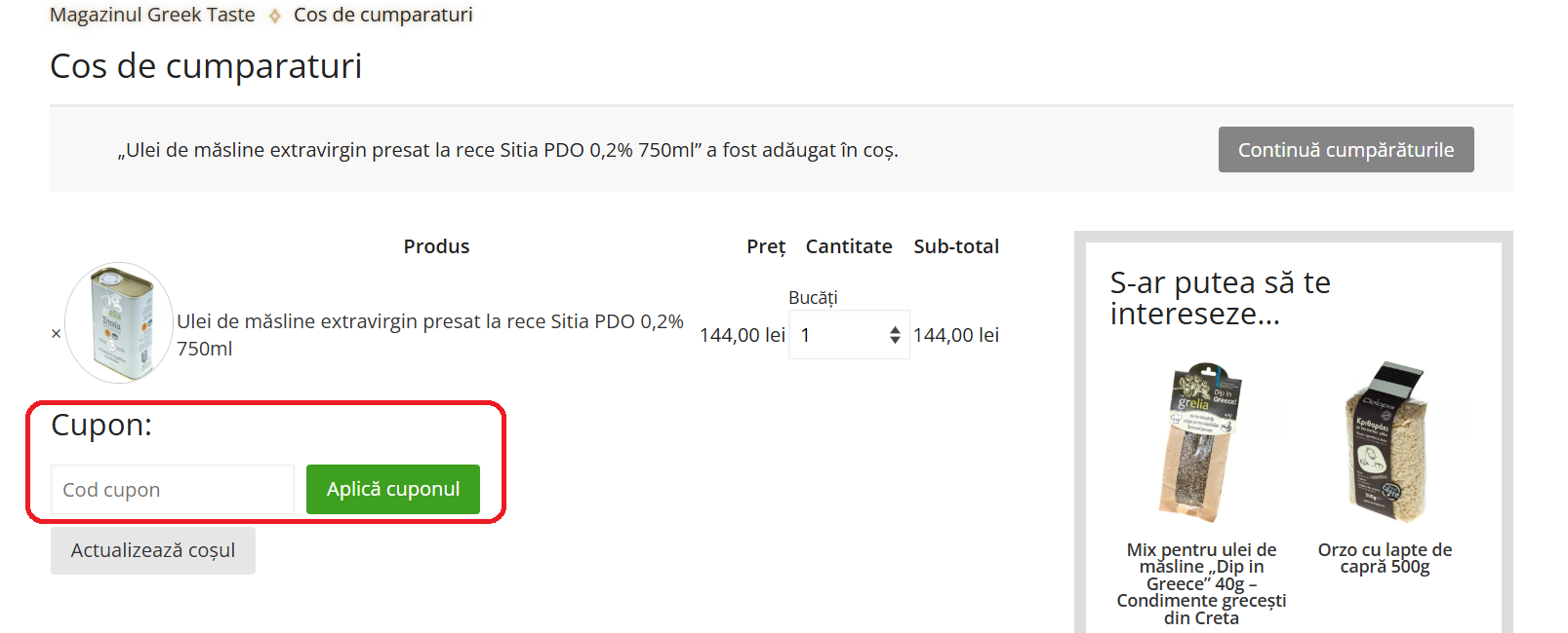 Cod reducere Greek Taste