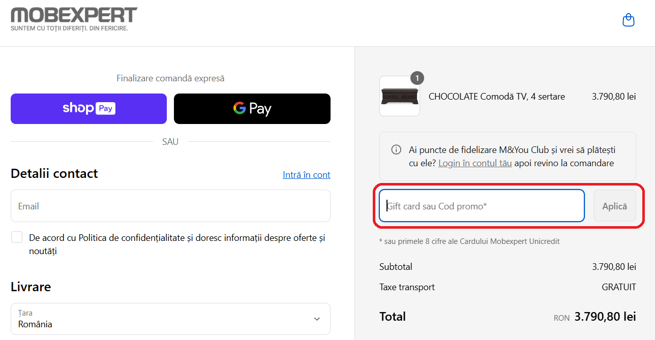 Cod reducere Mobexpert