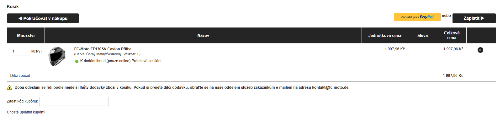 FC-Moto slevový kód