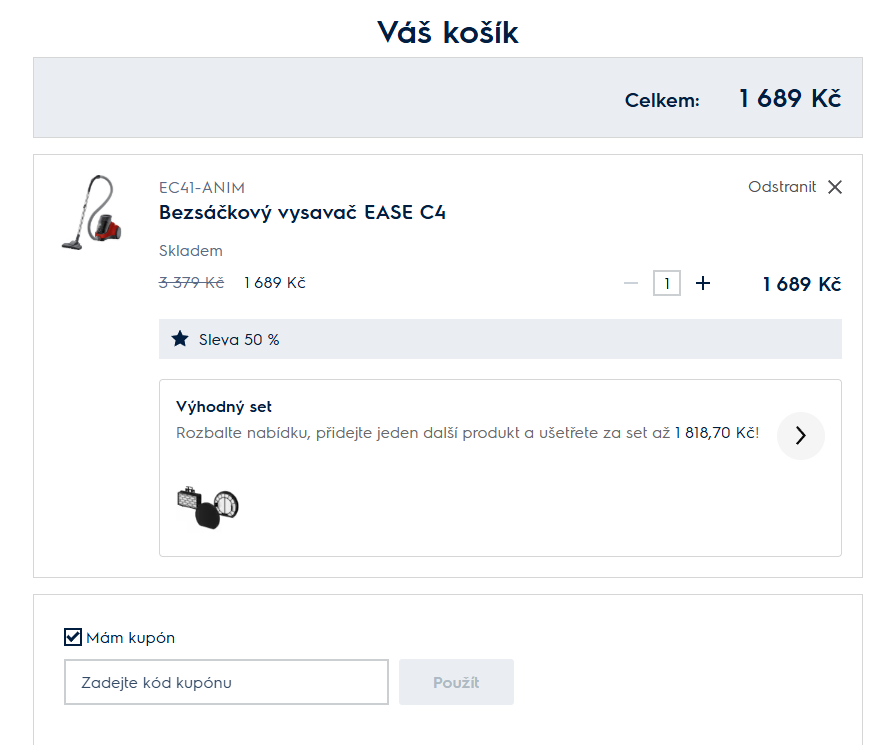 Electrolux slevový kód