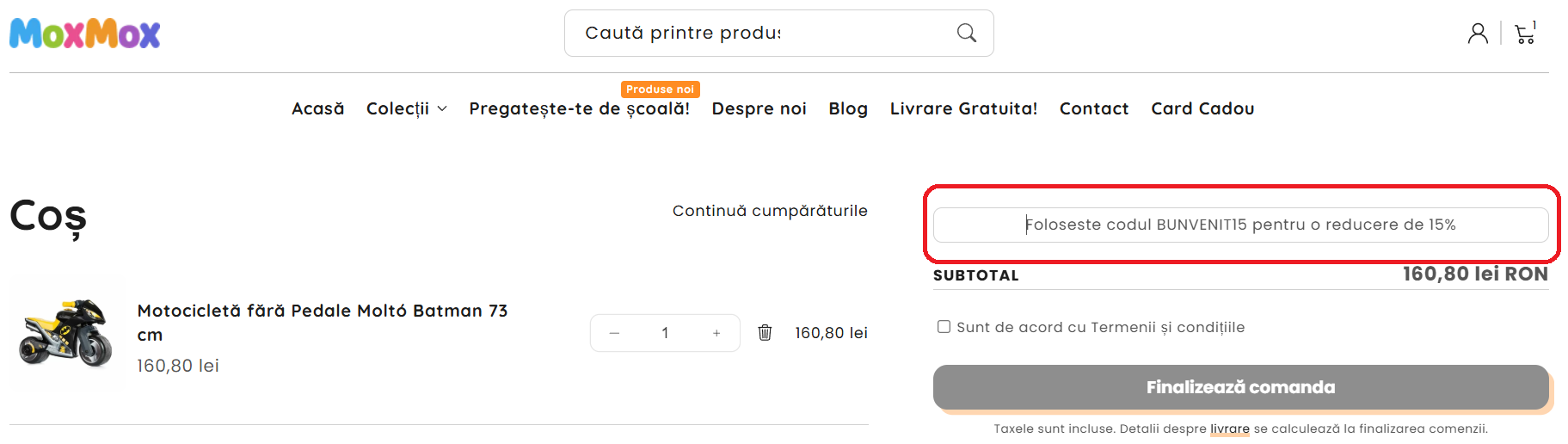 Cod reducere MOX MOX