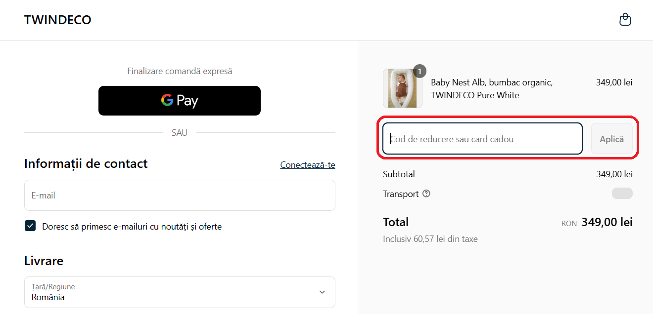 Cod reducere Twindeco