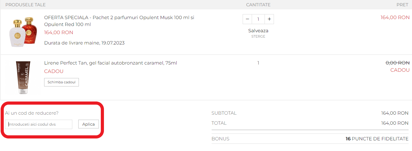 cupon reducere