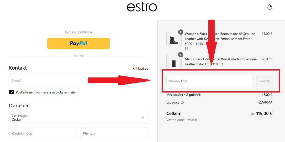 Estro slevový kód