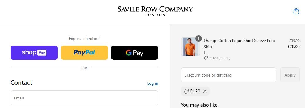 Savile Row Company slevový kód