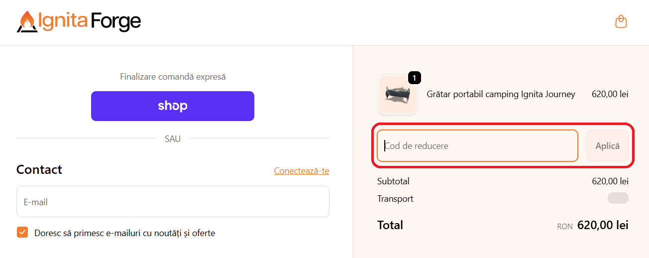 Cod reducere Ignita Forge