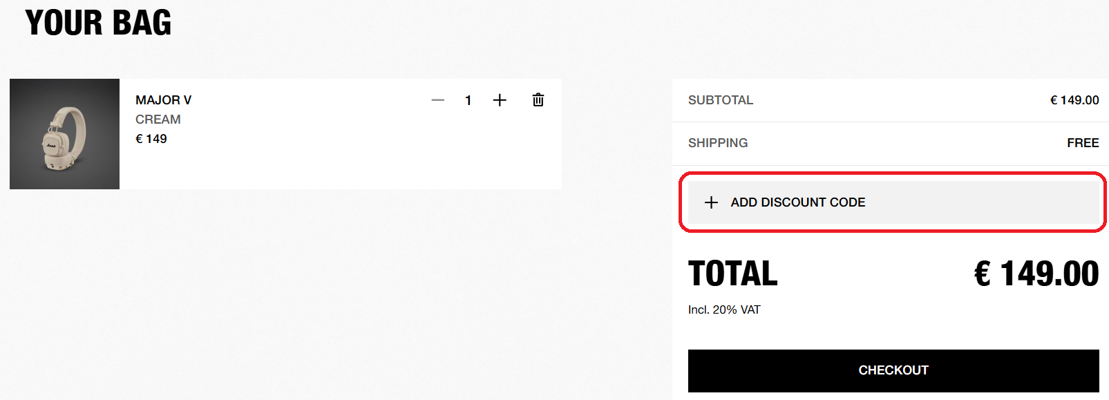 Cod reducere Marshall