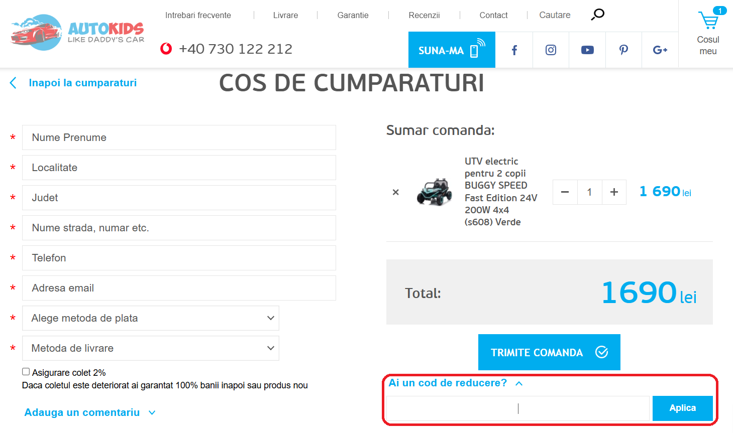 Cod reducere Autokids