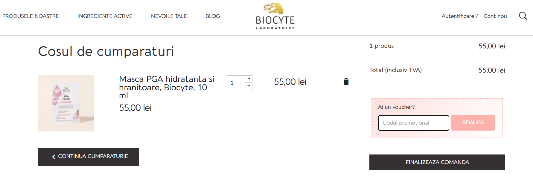 Cod reducere Biocyte